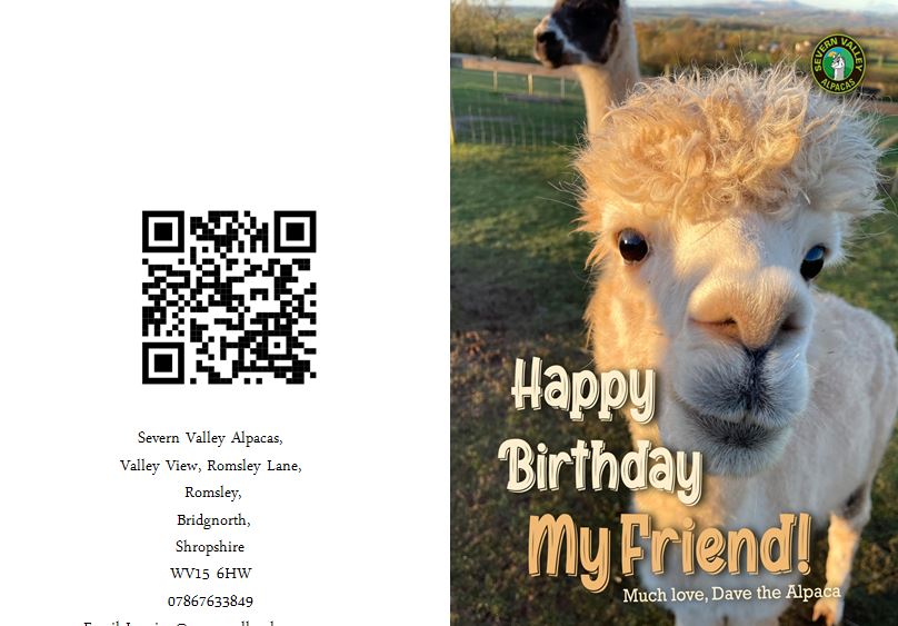 Severn Valley Alpacas Gift Vouchers